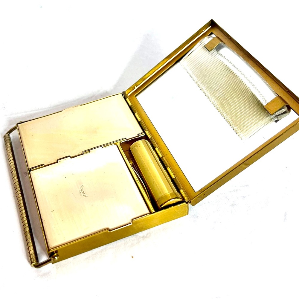 VOLUPTE Vintage Compact Makeup Purse Bag Organizer Lipstick Mirror Travel